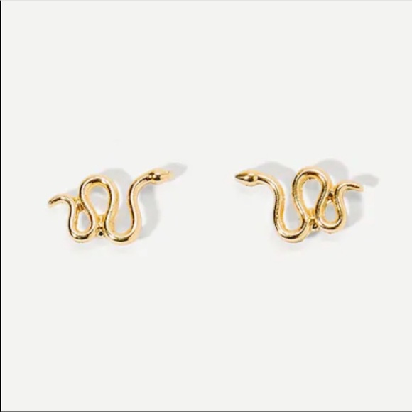 LAST SET Gold Snake Stud Earrings - Picture 4 of 5